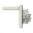 Schneider Electric Asfora EPH3100323 vízmentes földelt csatlakozóaljzat (dugalj), gyermekvédelemmel, csapófedéllel, 2P+F, bézs burkolattal, kerettel, IP44, süllyesztett, 16A 250V ( EPH3100323 ).
