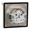 Schneider Electric Asfora EPH3100323 vízmentes földelt csatlakozóaljzat (dugalj), gyermekvédelemmel, csapófedéllel, 2P+F, bézs burkolattal, kerettel, IP44, süllyesztett, 16A 250V ( EPH3100323 ).