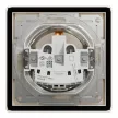 Schneider Electric Asfora EPH3100323 vízmentes földelt csatlakozóaljzat (dugalj), gyermekvédelemmel, csapófedéllel, 2P+F, bézs burkolattal, kerettel, IP44, süllyesztett, 16A 250V ( EPH3100323 ).