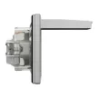 Schneider Electric Asfora EPH3100361 vízmentes földelt csatlakozóaljzat (dugalj), gyermekvédelemmel, csapófedéllel, 2P+F, aluminium burkolattal, kerettel, IP44, süllyesztett, 16A 250V ( EPH3100361 ).