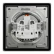 Schneider Electric Asfora EPH3100361 vízmentes földelt csatlakozóaljzat (dugalj), gyermekvédelemmel, csapófedéllel, 2P+F, aluminium burkolattal, kerettel, IP44, süllyesztett, 16A 250V ( EPH3100361 ).