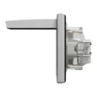 Schneider Electric Asfora EPH3100361 vízmentes földelt csatlakozóaljzat (dugalj), gyermekvédelemmel, csapófedéllel, 2P+F, aluminium burkolattal, kerettel, IP44, süllyesztett, 16A 250V ( EPH3100361 ).
