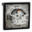 Schneider Electric Asfora EPH3100362 vízmentes földelt csatlakozóaljzat (dugalj), gyermekvédelemmel, csapófedéllel, 2P+F, acél burkolattal, kerettel, IP44, süllyesztett, 16A 250V ( EPH3100362 ).