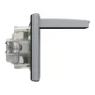 Schneider Electric Asfora EPH3100362 vízmentes földelt csatlakozóaljzat (dugalj), gyermekvédelemmel, csapófedéllel, 2P+F, acél burkolattal, kerettel, IP44, süllyesztett, 16A 250V ( EPH3100362 ).
