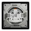 Schneider Electric Asfora EPH3100362 vízmentes földelt csatlakozóaljzat (dugalj), gyermekvédelemmel, csapófedéllel, 2P+F, acél burkolattal, kerettel, IP44, süllyesztett, 16A 250V ( EPH3100362 ).