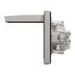Schneider Electric Asfora EPH3100369 vízmentes földelt csatlakozóaljzat (dugalj), gyermekvédelemmel, csapófedéllel, 2P+F, bronz burkolattal, kerettel, IP44, süllyesztett, 16A 250V ( EPH3100369 ).