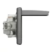 Schneider Electric Asfora EPH3100371 vízmentes földelt csatlakozóaljzat (dugalj), gyermekvédelemmel, csapófedéllel, 2P+F, antracit burkolattal, kerettel, IP44, süllyesztett, 16A 250V ( EPH3100371 ).