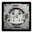 Schneider Electric Asfora EPH3100371 vízmentes földelt csatlakozóaljzat (dugalj), gyermekvédelemmel, csapófedéllel, 2P+F, antracit burkolattal, kerettel, IP44, süllyesztett, 16A 250V ( EPH3100371 ).