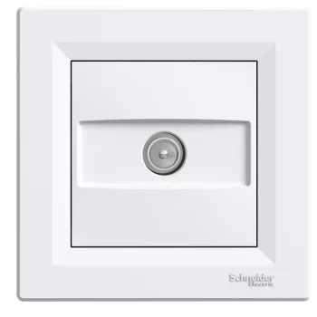   Schneider Electric Asfora EPH3200121 végzáró TV csatlakozóaljzat 1 dB, fehér burkolattal, kerettel, süllyesztett ( EPH3200121 ).