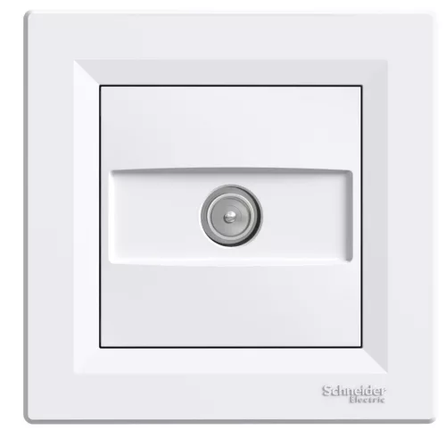 Schneider Electric Asfora EPH3200121 végzáró TV csatlakozóaljzat 1 dB, fehér burkolattal, kerettel, süllyesztett ( EPH3200121 ).