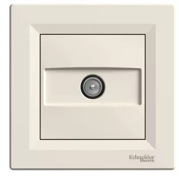   Schneider Electric Asfora EPH3200123 végzáró TV csatlakozóaljzat 1 dB, bézs burkolattal, kerettel, süllyesztett ( EPH3200123 ).