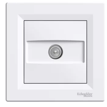   Schneider Electric Asfora EPH3200221 átmenő TV csatlakozóaljzat 4 dB, fehér burkolattal, kerettel, süllyesztett ( EPH3200221 ).