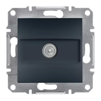   Schneider Electric Asfora EPH3200271 átmenő TV csatlakozóaljzat 4 dB, antracit burkolattal. keret nélkül, süllyesztett ( EPH3200271 ).