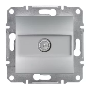  Schneider Electric Asfora EPH3200361 átmenő TV csatlakozóaljzat 8 dB, aluminium burkolattal. keret nélkül, süllyesztett ( EPH3200361 ).