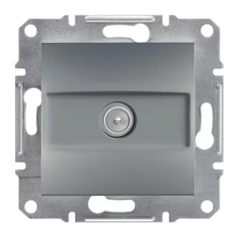   Schneider Electric Asfora EPH3200362 átmenő TV csatlakozóaljzat 8 dB, acél burkolattal. keret nélkül, süllyesztett ( EPH3200362 ).