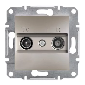   Schneider Electric Asfora EPH3300169 végzáró TV-Rádió csatlakozóaljzat 1 dB, bronz burkolattal. keret nélkül, süllyesztett ( EPH3300169 ).