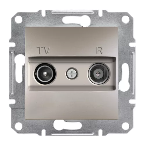 Schneider Electric Asfora EPH3300269 átmenő TV-Rádió csatlakozóaljzat 4 dB, bronz burkolattal. keret nélkül, süllyesztett ( EPH3300269 ).