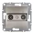 Schneider Electric Asfora EPH3300269 átmenő TV-Rádió csatlakozóaljzat 4 dB, bronz burkolattal. keret nélkül, süllyesztett ( EPH3300269 ).