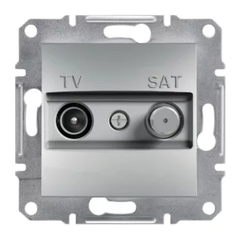   Schneider Electric Asfora EPH3400161 végzáró TV-SAT csatlakozóaljzat 1 dB, aluminium burkolattal. keret nélkül, süllyesztett ( EPH3400161 ).