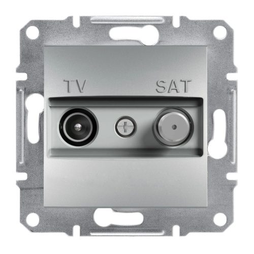 Schneider Electric Asfora EPH3400161 végzáró TV-SAT csatlakozóaljzat 1 dB, aluminium burkolattal. keret nélkül, süllyesztett ( EPH3400161 ).