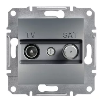   Schneider Electric Asfora EPH3400162 végzáró TV-SAT csatlakozóaljzat 1 dB, acél burkolattal. keret nélkül, süllyesztett ( EPH3400162 ).
