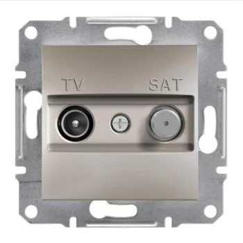   Schneider Electric Asfora EPH3400169 végzáró TV-SAT csatlakozóaljzat 1 dB, bronz burkolattal. keret nélkül, süllyesztett ( EPH3400169 ).
