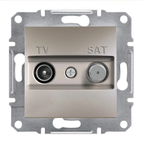 Schneider Electric Asfora EPH3400169 végzáró TV-SAT csatlakozóaljzat 1 dB, bronz burkolattal. keret nélkül, süllyesztett ( EPH3400169 ).