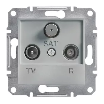   Schneider Electric Asfora EPH3500161 végzáró TV-Rádió-SAT csatlakozóaljzat 1 dB, aluminium burkolattal. keret nélkül, süllyesztett ( EPH3500161 ).