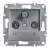 Schneider Asfora EPH3500162 TV/R/SAT aljzat acél