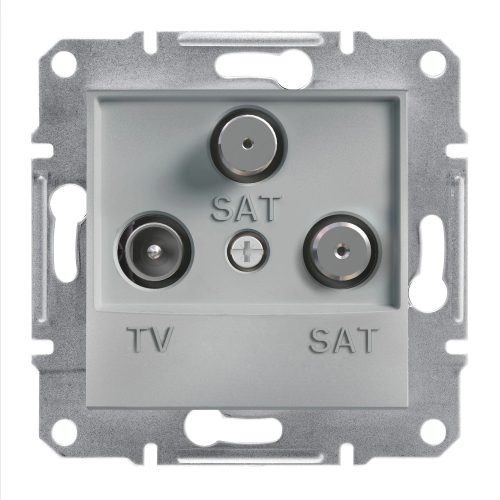 Schneider Electric Asfora EPH3600161 végzáró TV-SAT-SAT csatlakozóaljzat 1 dB, aluminium burkolattal. keret nélkül, süllyesztett ( EPH3600161 ).