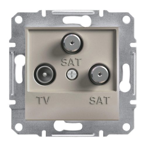 Schneider Electric Asfora EPH3600169 végzáró TV-SAT-SAT csatlakozóaljzat 1 dB, bronz burkolattal. keret nélkül, süllyesztett ( EPH3600169 ).