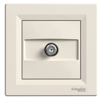   Schneider Electric Asfora EPH3700223 átmenő SAT csatlakozóaljzat 4 dB, bézs burkolattal, kerettel, süllyesztett ( EPH3700223 ).