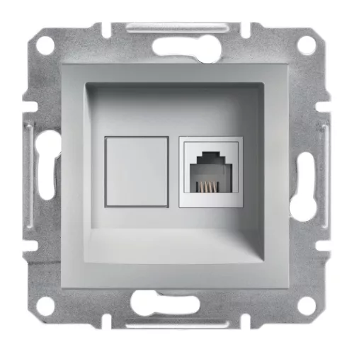 Schneider Asfora EPH4100161 1xRJ11 telefon aljzat alumínium