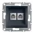 Schneider Asfora EPH4200171 2xRJ11 telefon aljzat antracit