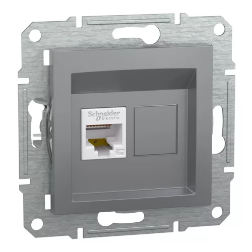 Schneider Electric Asfora EPH4300162 Informatikai csatlakozóaljzat 1xRJ45, Cat5e UTP, acél burkolattal, keret nélkül ( EPH4300162 ).