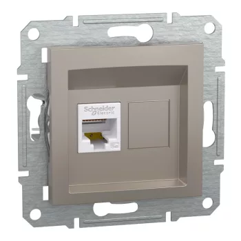   Schneider Electric Asfora EPH4300169 Informatikai csatlakozóaljzat 1xRJ45, Cat5e UTP, bronz burkolattal, keret nélkül ( EPH4300169 ).