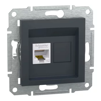   Schneider Electric Asfora EPH4300171 Informatikai csatlakozóaljzat 1xRJ45, Cat5e UTP, antracit burkolattal, keret nélkül ( EPH4300171 ).