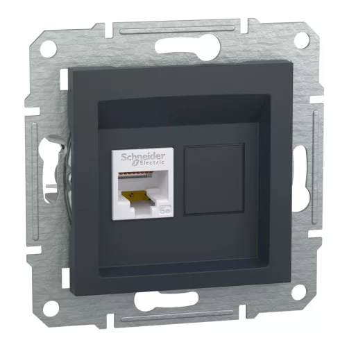 Schneider Electric Asfora EPH4300171 Informatikai csatlakozóaljzat 1xRJ45, Cat5e UTP, antracit burkolattal, keret nélkül ( EPH4300171 ).