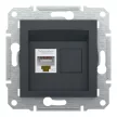 Schneider Electric Asfora EPH4300171 Informatikai csatlakozóaljzat 1xRJ45, Cat5e UTP, antracit burkolattal, keret nélkül ( EPH4300171 ).