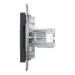 Schneider Electric Asfora EPH4300171 Informatikai csatlakozóaljzat 1xRJ45, Cat5e UTP, antracit burkolattal, keret nélkül ( EPH4300171 ).