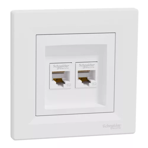 Schneider Asfora EPH4400121 2xRJ45 Cat5e UTP aljzat fehér