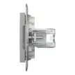 Schneider Electric Asfora EPH4400161 Informatikai csatlakozóaljzat 2xRJ45, Cat5e UTP, aluminium burkolattal, keret nélkül ( EPH4400161 ).