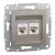 Schneider Electric Asfora EPH4400169 Informatikai csatlakozóaljzat 2xRJ45, Cat5e UTP, bronz burkolattal, keret nélkül ( EPH4400169 ).