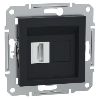   Schneider Electric Asfora EPH4500171 HDMI aljzat, antracit  burkolattal, keret nélkül