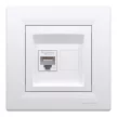 Schneider Electric Asfora EPH4700121 Informatikai csatlakozóaljzat 1xRJ45, Cat6 UTP, fehér burkolattal, kerettel ( EPH4700121 ).