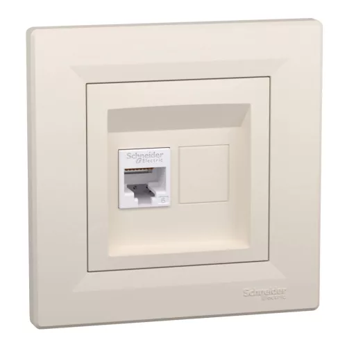 Schneider Asfora EPH4700123 1xRJ45 Cat6 UTP aljzat bézs