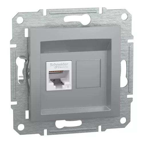 Schneider Electric Asfora EPH4700161 Informatikai csatlakozóaljzat 1xRJ45, Cat6 UTP, aluminium burkolattal, keret nélkül ( EPH4700161 ).