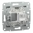 Schneider Asfora EPH4700162 1xRJ45 Cat6 UTP aljzat acél