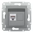Schneider Asfora EPH4700162 1xRJ45 Cat6 UTP aljzat acél