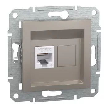   Schneider Electric Asfora EPH4700169 Informatikai csatlakozóaljzat 1xRJ45, Cat6 UTP, bronz burkolattal, keret nélkül ( EPH4700169 ).